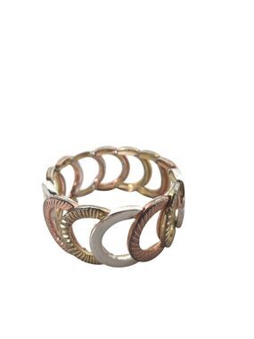 Vintage Gold Silver Copper Tone Stretch Bracelet